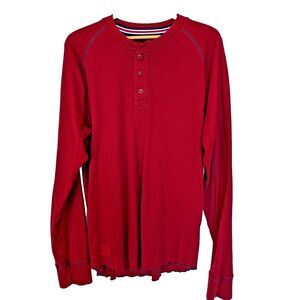 Nike Henley Mens XL Y2K Raw Hem Embroidered Logo Streetwear Athletic Classic